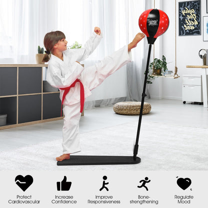 NNECW Inflatable Boxing Ball with Boxing Gloves & Air Pump for Kid